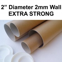 2" (50mm) Diameter EXTRA STRONG Postal Tubes (2mm Wall Thickness) 2" (50mm) Diameter EXTRA STRONG Postal Tubes (2mm Wall Thickness)